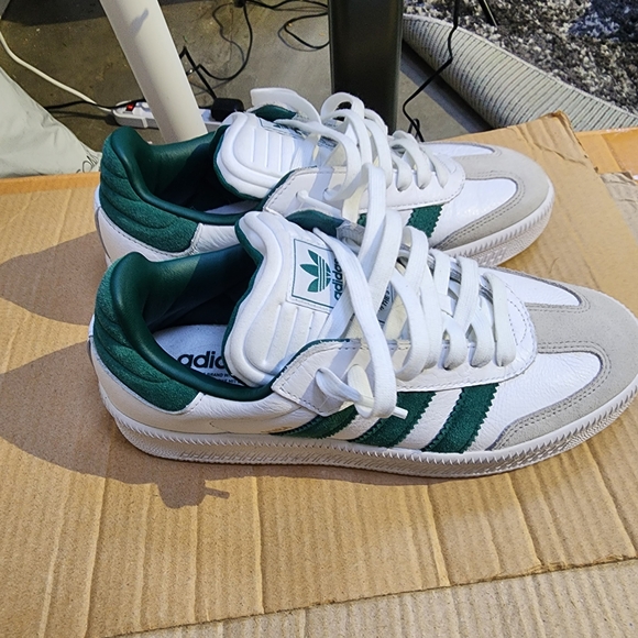 Adidas Samba XLG White and Green Sneakers